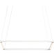 Z-Bar LED 18 inch Matte White Pendant Ceiling Light, Square
